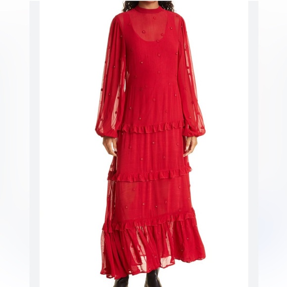 FARM Rio Red Maxi Dress - Picture 3 of 4